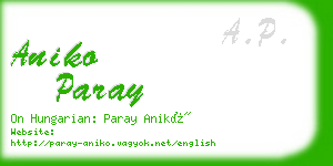 aniko paray business card